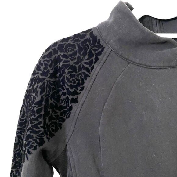 LULULEMON Floral Flock Pullover Sweatshirt Sz 4 - Picture 5 of 6